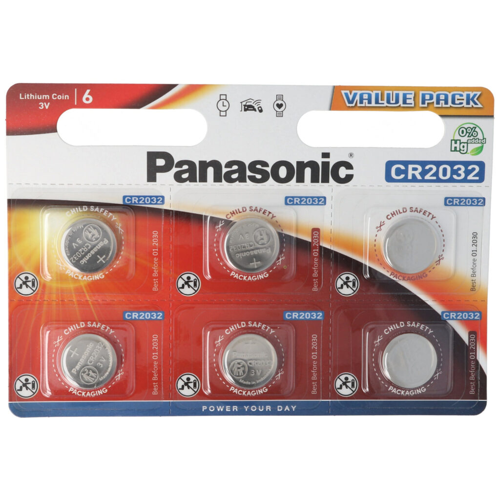 Panasonic CR2032 3V Lityum Pil 6 Lı